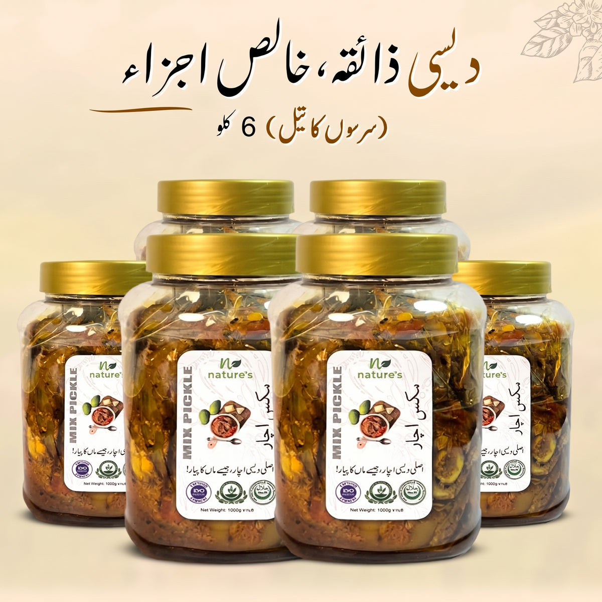 Homemade Mix Achar (Mustard Oil) 6kg - Natures.pk